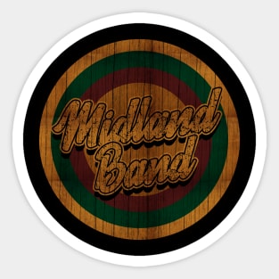 Circle Retro Midland Band Sticker